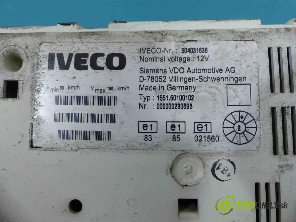 Iveco Daily III 1999-2006 2.8 HPI 86 hp manual 63 kW 2800 cm3 5- Přístrojová deska 504031636 (Přístrojové desky, displeje)