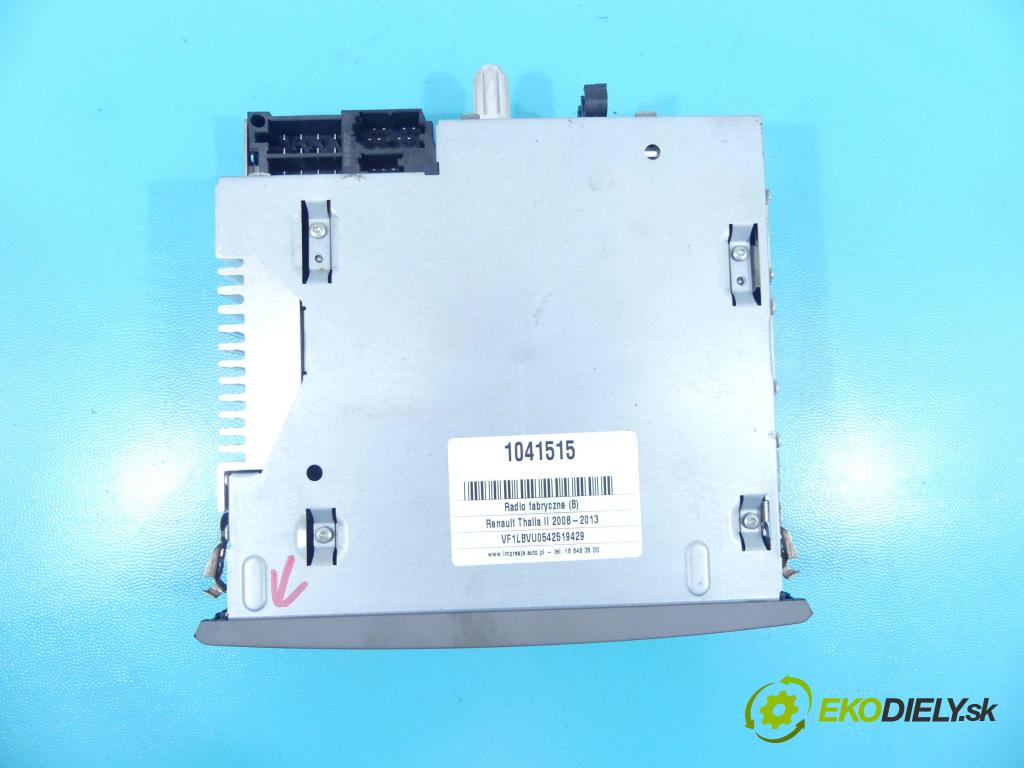 Renault Thalia II 2008-2013 1,2.0 16v 75 HP manual 55 kW 1149 cm3 4- Radio továreň: 8200791253