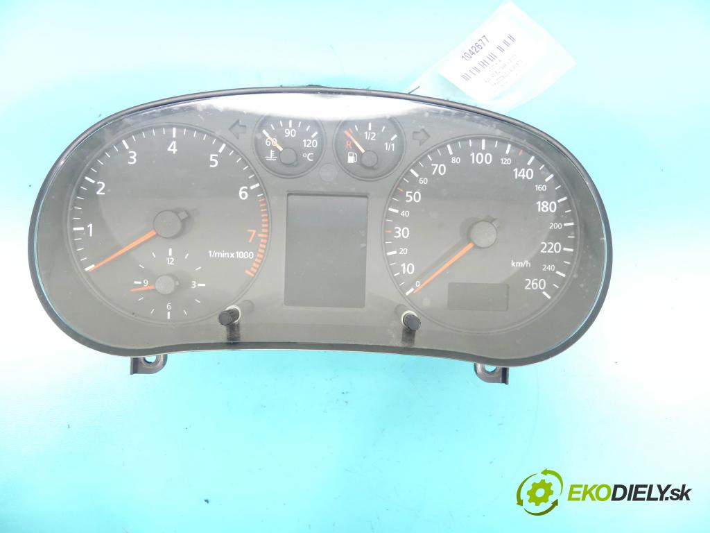 Audi A3 8L 1996-2003 1.6 SR 101 HP manual 74 kW 1595 cm3 3- prístrojovka/ budíky 8L0919880E (Prístrojové dosky, displeje)