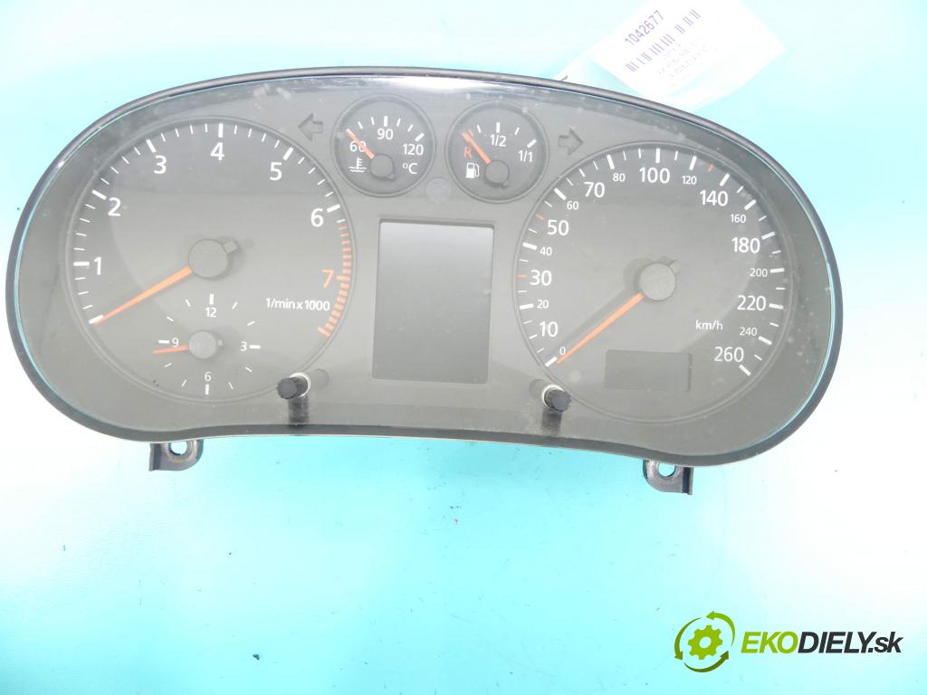 Audi A3 8L 1996-2003 1.6 SR 101 HP manual 74 kW 1595 cm3 3- prístrojovka/ budíky 8L0919880E (Prístrojové dosky, displeje)