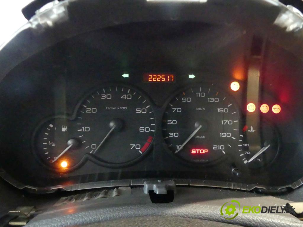Peugeot 206 1.1 60 HP manual 44,1 kW 1124 cm3 3- prístrojovka/ budíky 9634961180 (Prístrojové dosky, displeje)