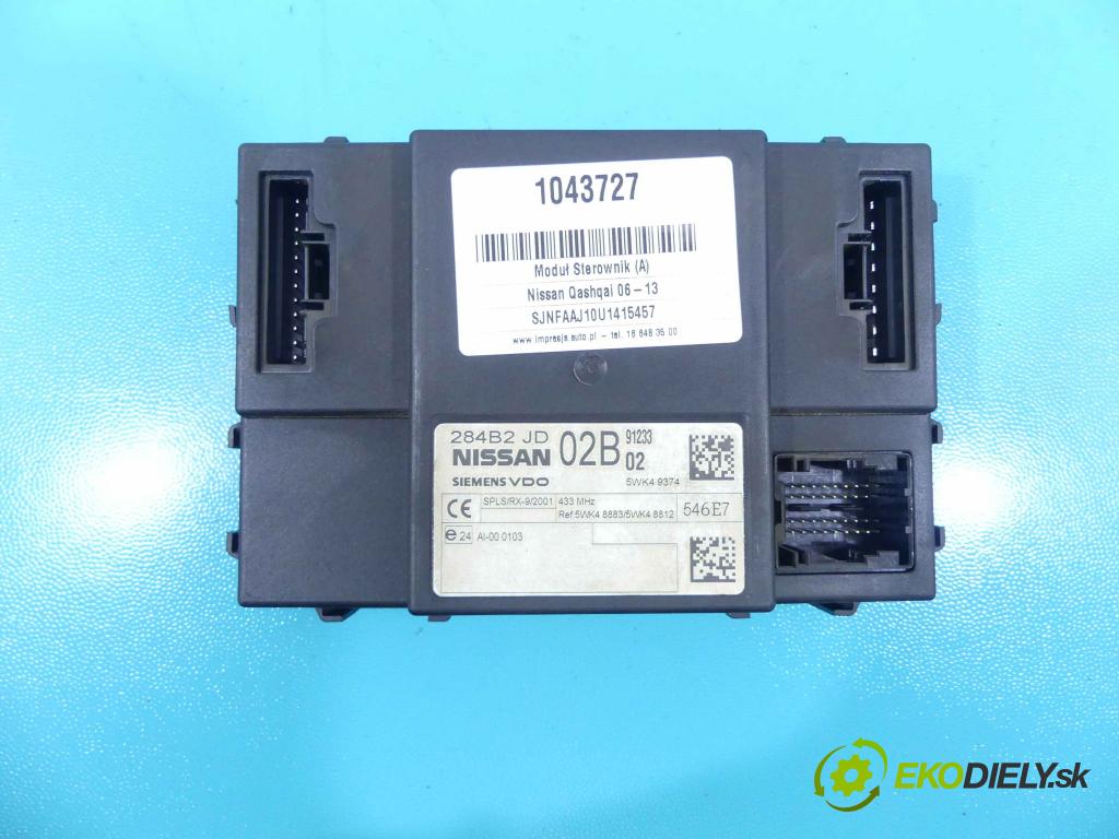 Nissan Qashqai 06-13 1.6 16v 114 HP manual 84 kW 1598 cm3 5- modul riadiaca jednotka 284B2JD02B (Ostatné)