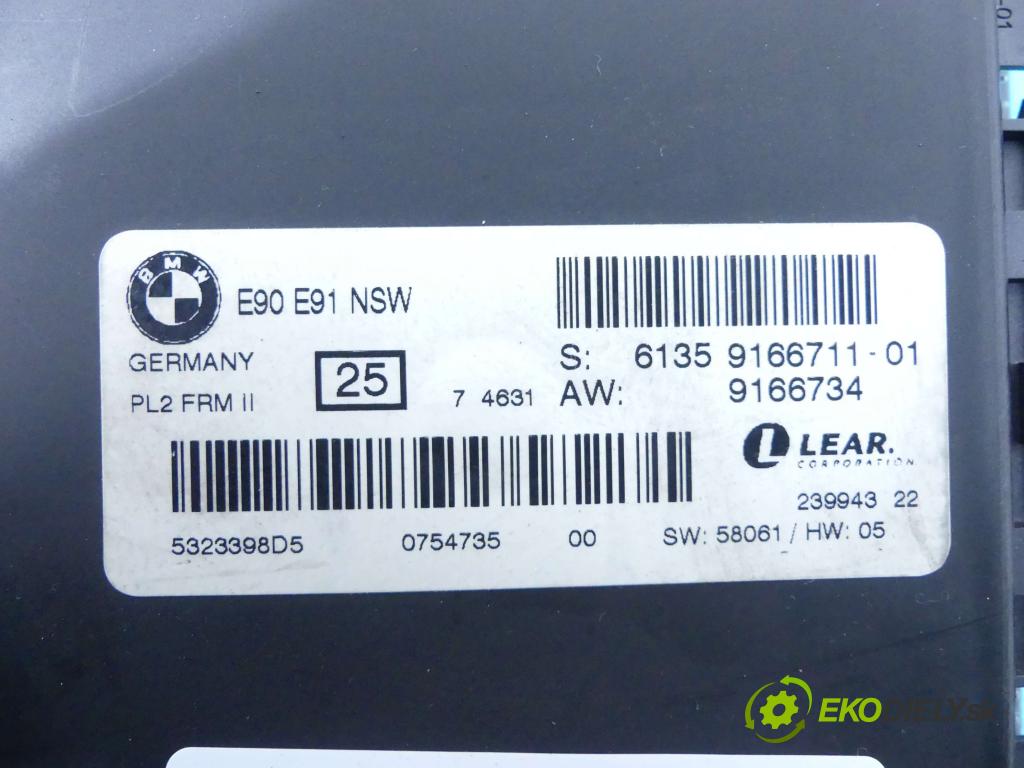 Bmw 3 e90 2005-2013 2.0d 143 hp manual 105 kW 1995 cm3 5- modul řídící jednotka 9166711 (Ostatní)