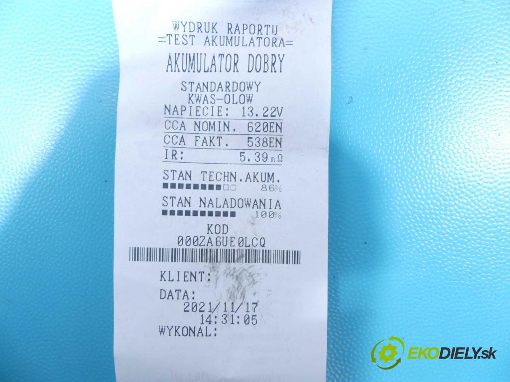 Fiat Stilo 1.6 16v 103 HP manual 76 kW 1596 cm3 3- Akumulator automobilovy