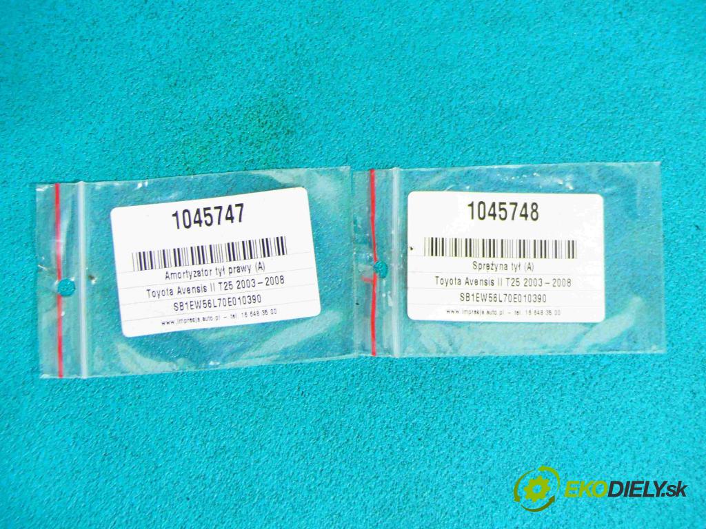 Toyota Avensis II T25 2003-2008 2.0 D4D 116 hp manual 85 kW 1995 cm3 5- tlumič zadní pravý