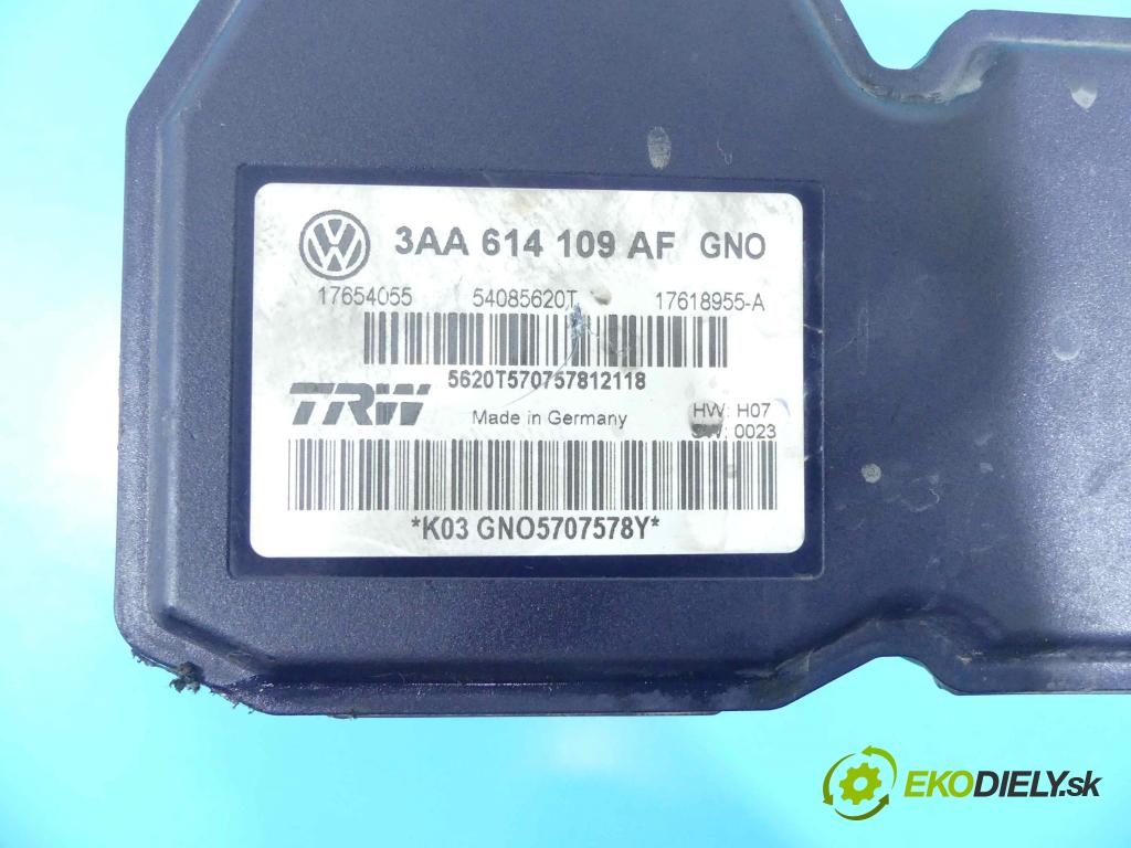 Vw Passat B7 2010-2014 2.0 tdi 140 HP manual 103 kW 1968 cm3 5- čerpadlo abs 3AA614109AF (Pumpy ABS)