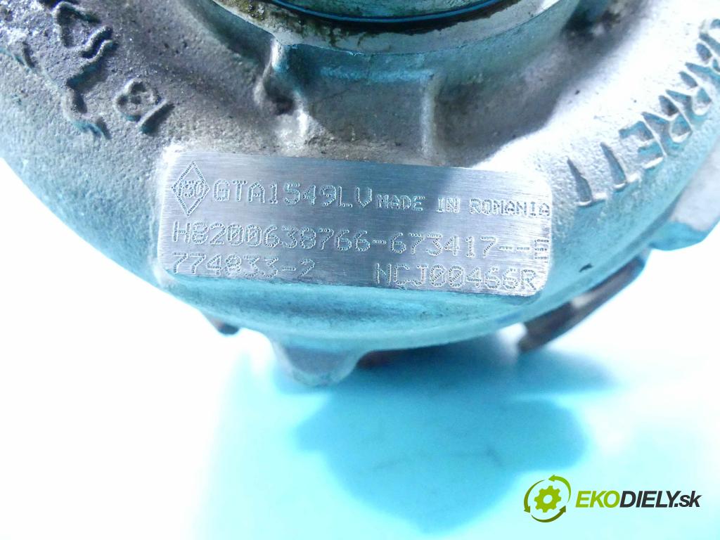 Renault Laguna III 2007-2015 2.0 dci 150 HP manual 110 kW 1995 cm3 5- turbodúchadlo, turbo 774833-2 (Turbodúchadlá (kompletné))