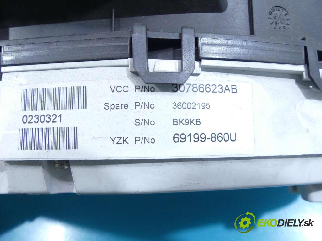 Volvo V70 III 2007-2016 2.0d 136 HP manual 100 kW 1997 cm3 5- prístrojovka/ budíky 30786623AB (Prístrojové dosky, displeje)