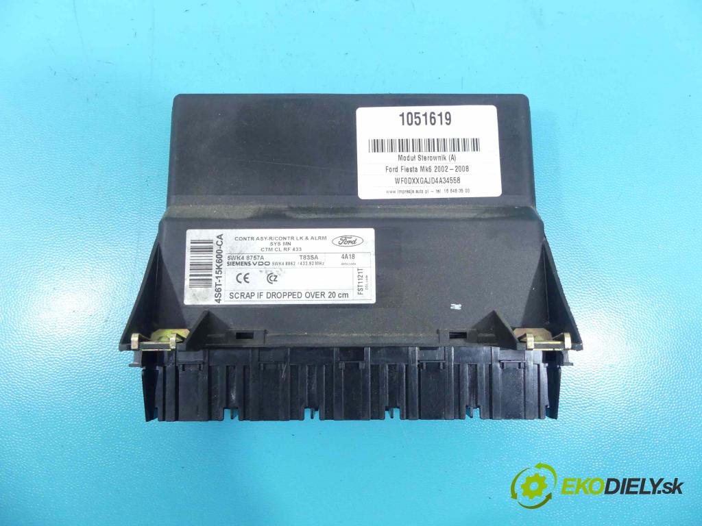 Ford Fiesta Mk6 2002-2008 1.3 60 HP manual 44 kW 1299 cm3 3- modul riadiaca jednotka 4S6T-15K600-CA (Ostatné)
