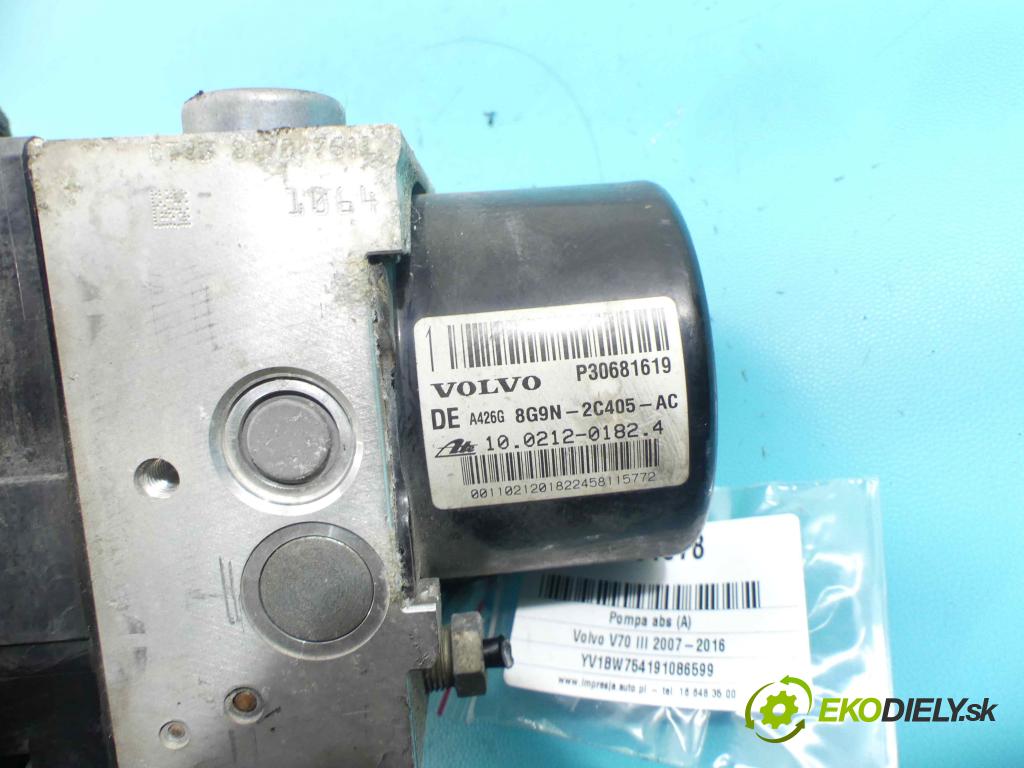 Volvo V70 III 2007-2016 2.0d 136 HP manual 100 kW 1997 cm3 5- čerpadlo abs 8G9N-2C405-AC (Pumpy ABS)
