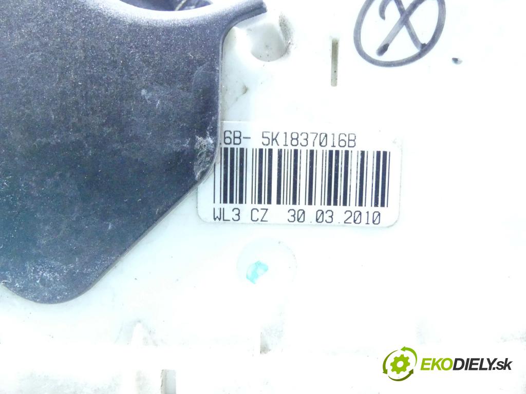 Vw Polo V 6R 2009-2017 1.6 tdi 90 hp manual 66 kW 1598 cm3 5- zámek přední pravý 5K1837016B