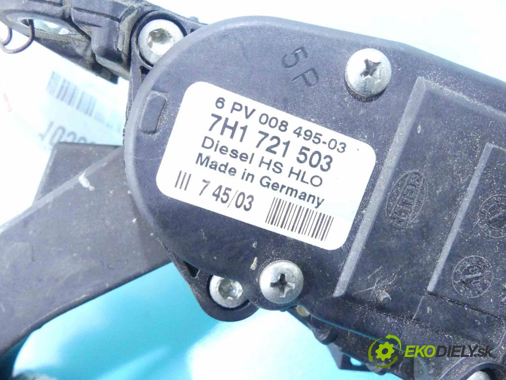 Vw Transporter T5 2003-2015 2.5 tdi 131 HP manual 96 kW 2461 cm3 5- pedále 7H1721503 (Pedále)