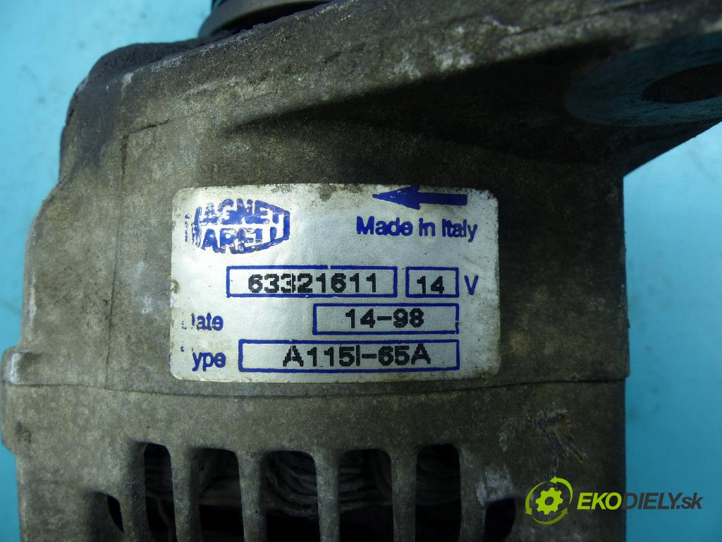 Fiat Bravo I 1995-2001 1.4 80 HP manual 59 kW 1370 cm3 3- Alternator  (Alternátory)