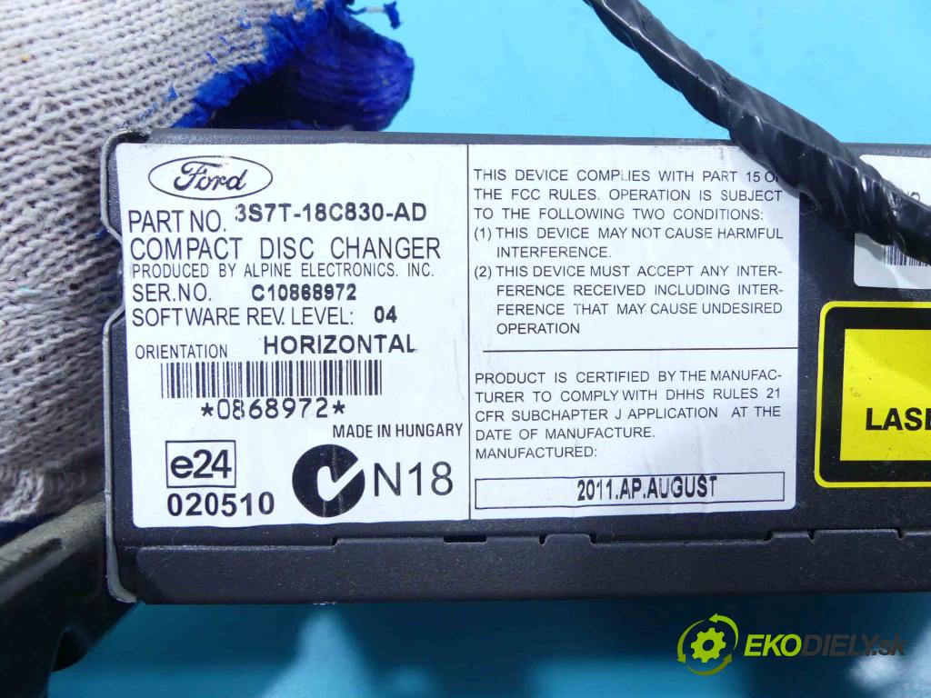 Ford S-max 2.0 tdci 140 HP automatic 103 kW 1997 cm3 5- Menič: cd 3S7T-18C830-AD (CD meniče)