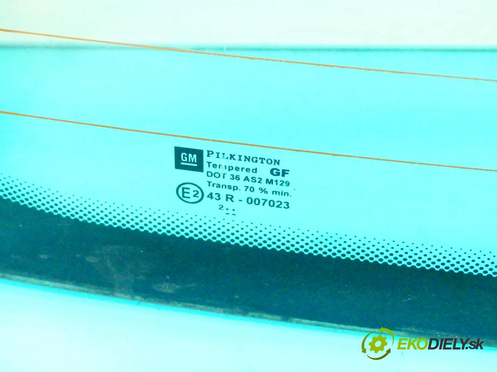 Opel Zafira A 1999-2005 1.8 16v 125 hp manual 92 kW 1796 cm3 5- sklo zadní  (Okna zadní)