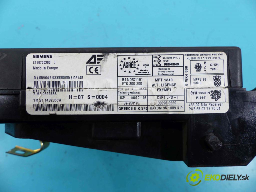 Seat Alhambra 1996-2010 1.9 TDI 116 HP manual 85 kW 1896 cm3 5- modul riadiaca jednotka 7M3962258S (Ostatné)