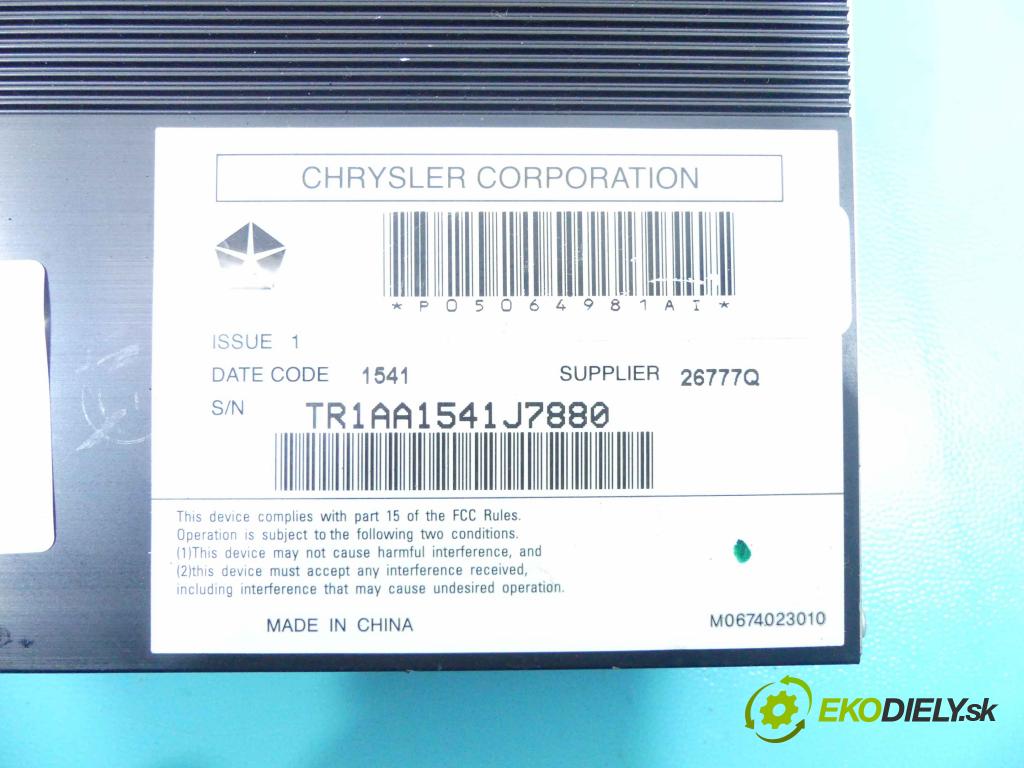 Lancia Thema II 2011-2014 3.0 CRD 239KM automatic 176 kW 2987 cm3 4- Zesilovač: P05064981AI (Zosilňovače)