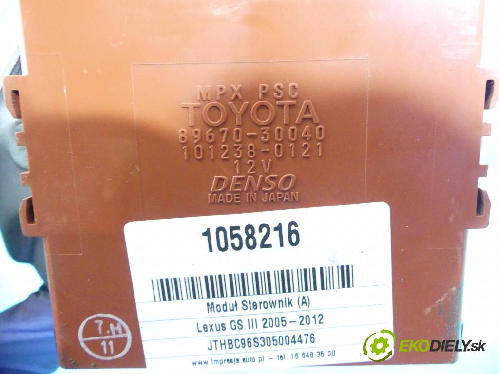 Lexus GS III 2005-2012 3.5 V6 296KM automatic 218 kW 3456 cm3 4- modul riadiaca jednotka 89670-30040 (Ostatné)