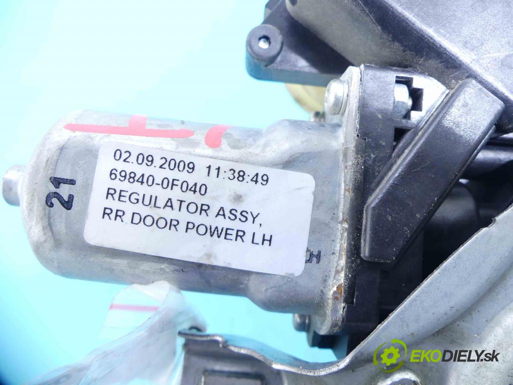 Toyota Verso 2009-2018 2.0 D4D 126 hp manual 93 kW 1998 cm3 5- mechanismus stahování zadní levý 85720-0F041-B