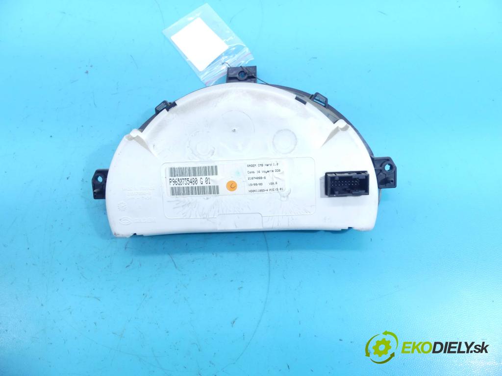 Citroen C3 Pluriel 2003-2010 1.6 16v 109 HP automatic 80 kW 1587 cm3 3- prístrojovka/ budíky 9650735480 (Prístrojové dosky, displeje)