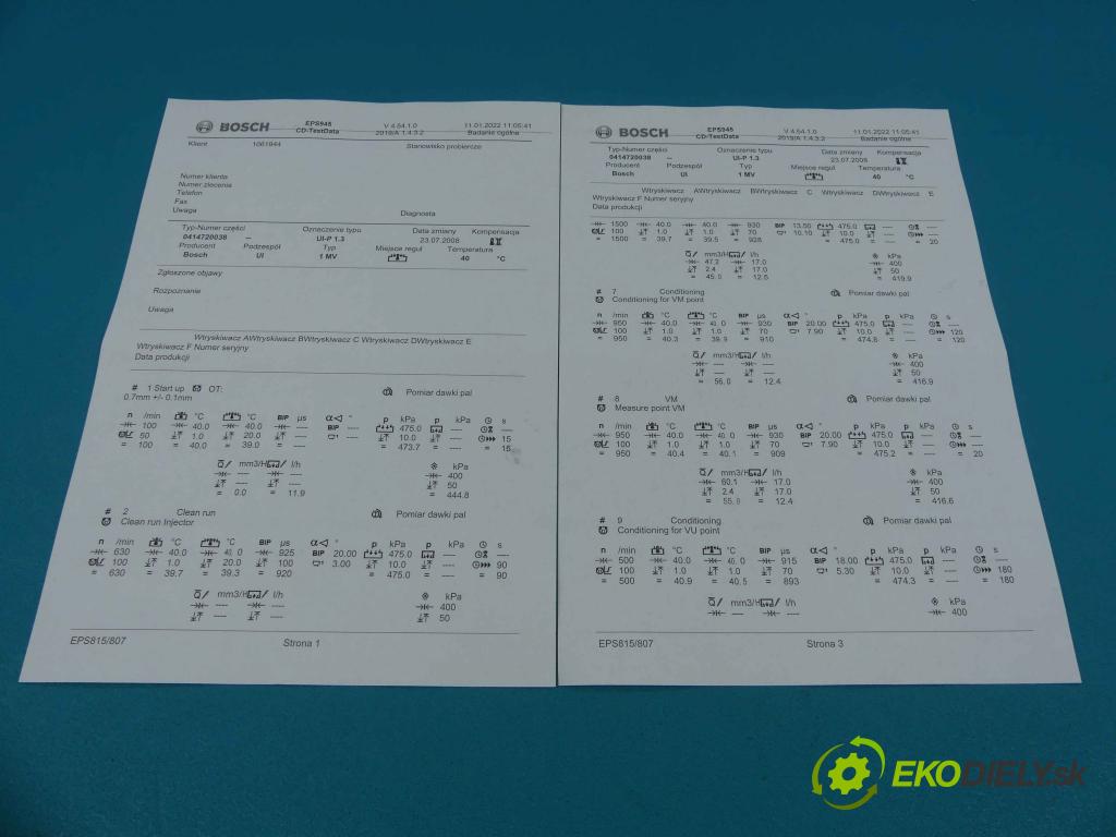 Vw Sharan I 1995-2010 1.9 tdi 116 HP manual 85 kW 1900 cm3 5- vstrekovacie čerpadlo 0414720038 (Vstrekovače)