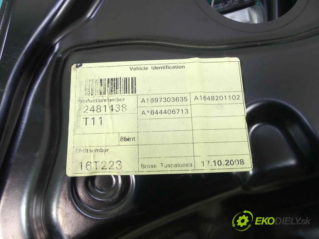 Mercedes GL I X164 2006-2012 4.7 V8 340KM: automatic 250 kW 4663 cm3 5- mechanizmus okná zadné pravý A2518200208