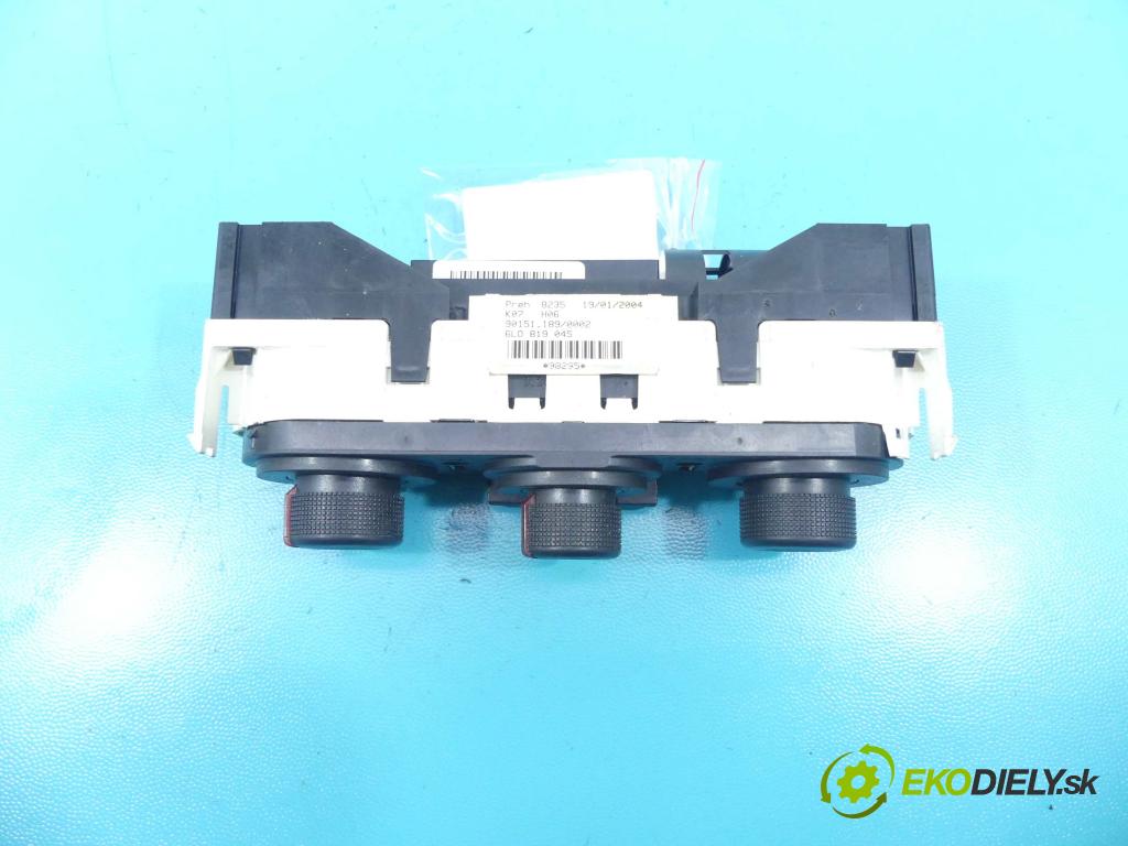 Seat Cordoba II 6L 2002-2008 1.4 16v 75 HP manual 55 kW 1390 cm3 4- panel kúrenia 6L0819045