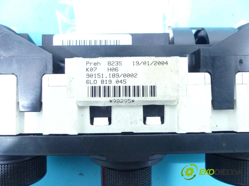 Seat Cordoba II 6L 2002-2008 1.4 16v 75 HP manual 55 kW 1390 cm3 4- panel kúrenia 6L0819045