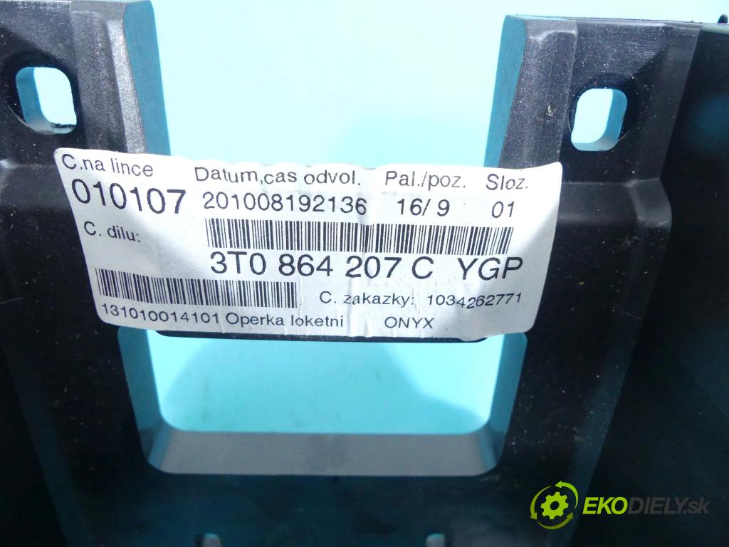 Skoda Superb II 2008-2015 1.8 TSI 160 HP manual 118 kW 1798 cm3 5- operadlo 3T0864207C (Lakťové opierky)