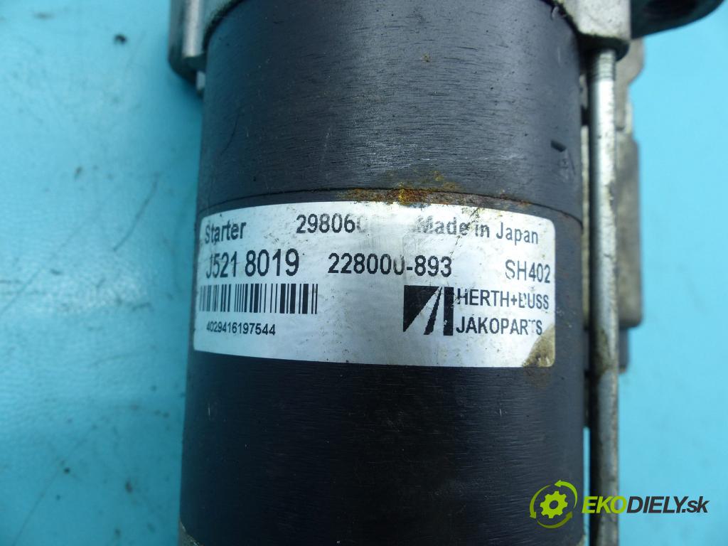 Subaru Justy III 2003-2007 1.3 16v 94 HP manual 69 kW 1328 cm3 5- štartér 228000-893 (Štartéry)