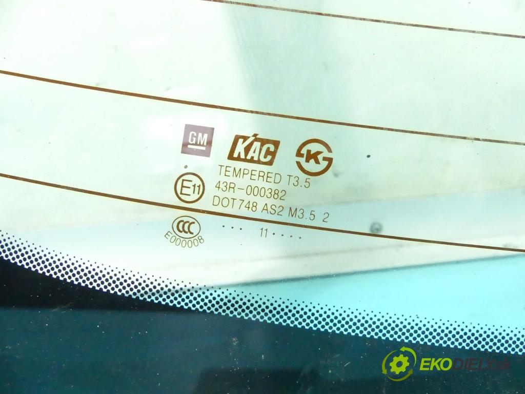 Chevrolet Aveo T300 2011-2014 1.2 16v 86 hp manual 63 kW 1229 cm3 4- sklo zadní  (Okna zadní)