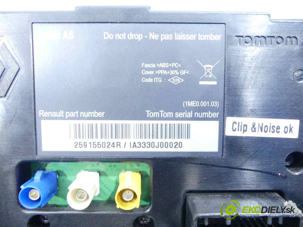 Renault Clio III 2005-2012 1.5 dci 86 HP manual 63 kW 1461 cm3 3- Zobrazit: 259155024R (Prístrojové dosky, displeje)
