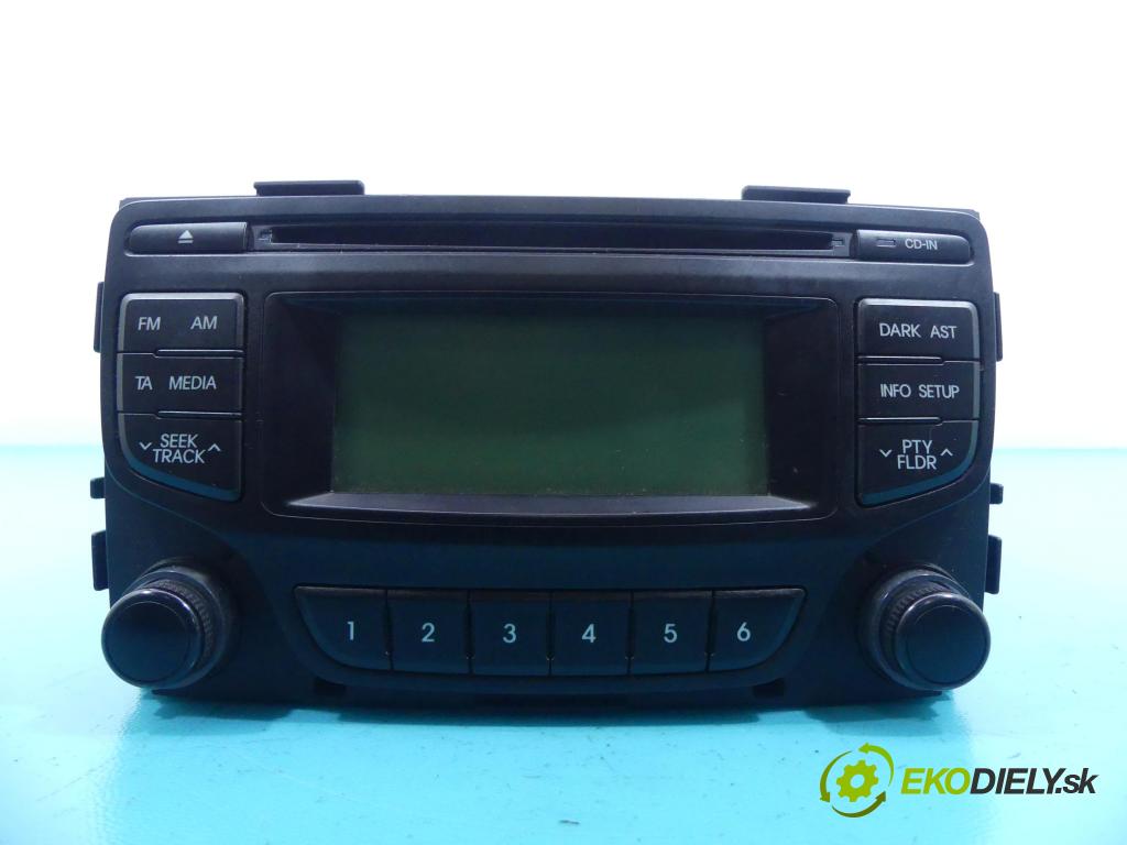Hyundai ix20 2010-2019 1.4 16v 90 hp manual 66,2 kW 1396 cm3 5- Radio továrna: 96160-1K000