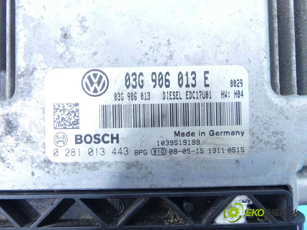 Skoda Roomster 1.9 tdi 105 HP manual 77 kW 1896 cm3 5- Jednotka riadiaca 0281013443
