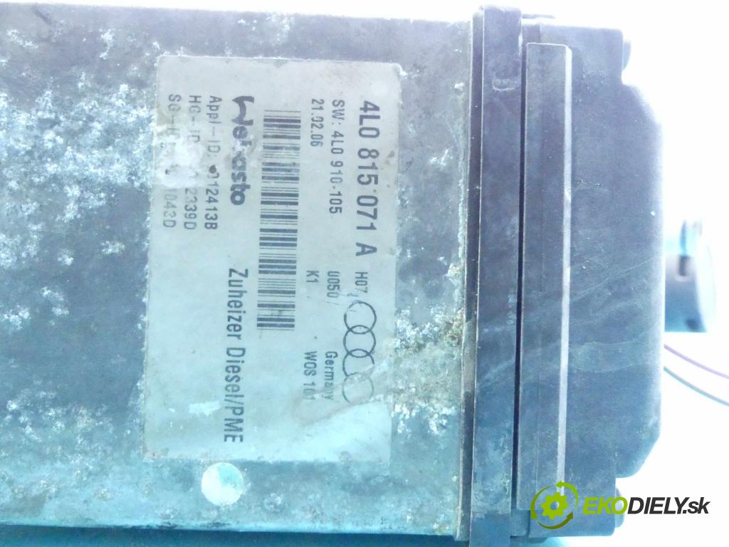 Audi Q7 2005-2015 3.0 tdi 232KM automatic 171 kW 2967 cm3 5- Webasto 4L0815071A (Webasto ohřívače)