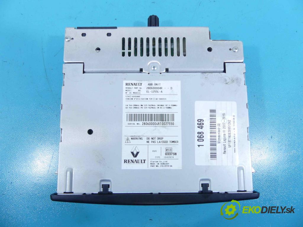 Renault Laguna III 2007-2015 2.0 dci 150 HP manual 110 kW 1995 cm3 5- modul riadiaca jednotka 280600004R-D (Ostatné)