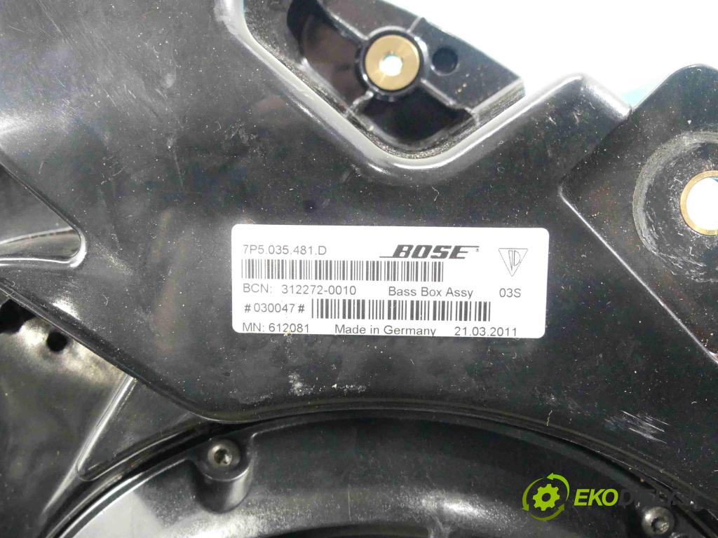 Porsche Cayenne II 2010-2017 4.8 V8 Turbo 500KM automatic 368 kW 4806 cm3 5- Subwoofer: 7P5035481D (Audio zariadenia)
