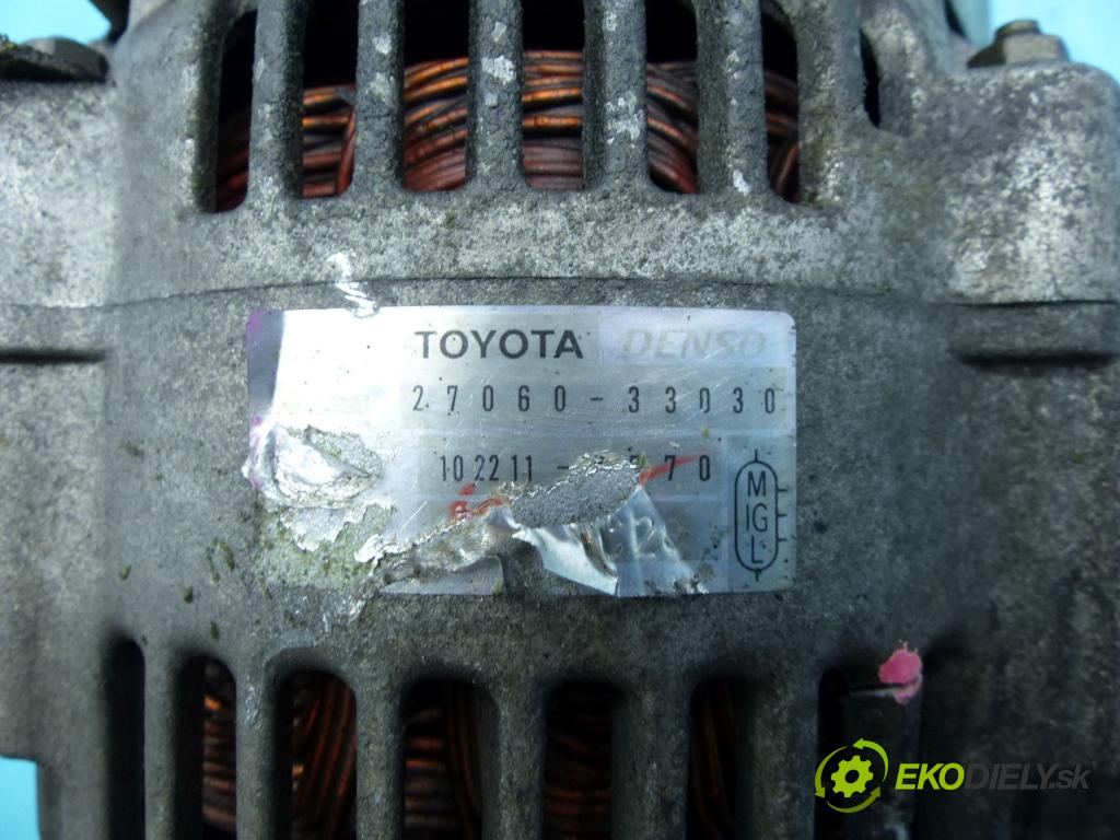 Toyota Yaris verso 1.4 D4D 75 HP manual 55 kW 1364 cm3 5- Alternator 2706033030 (Alternátory)