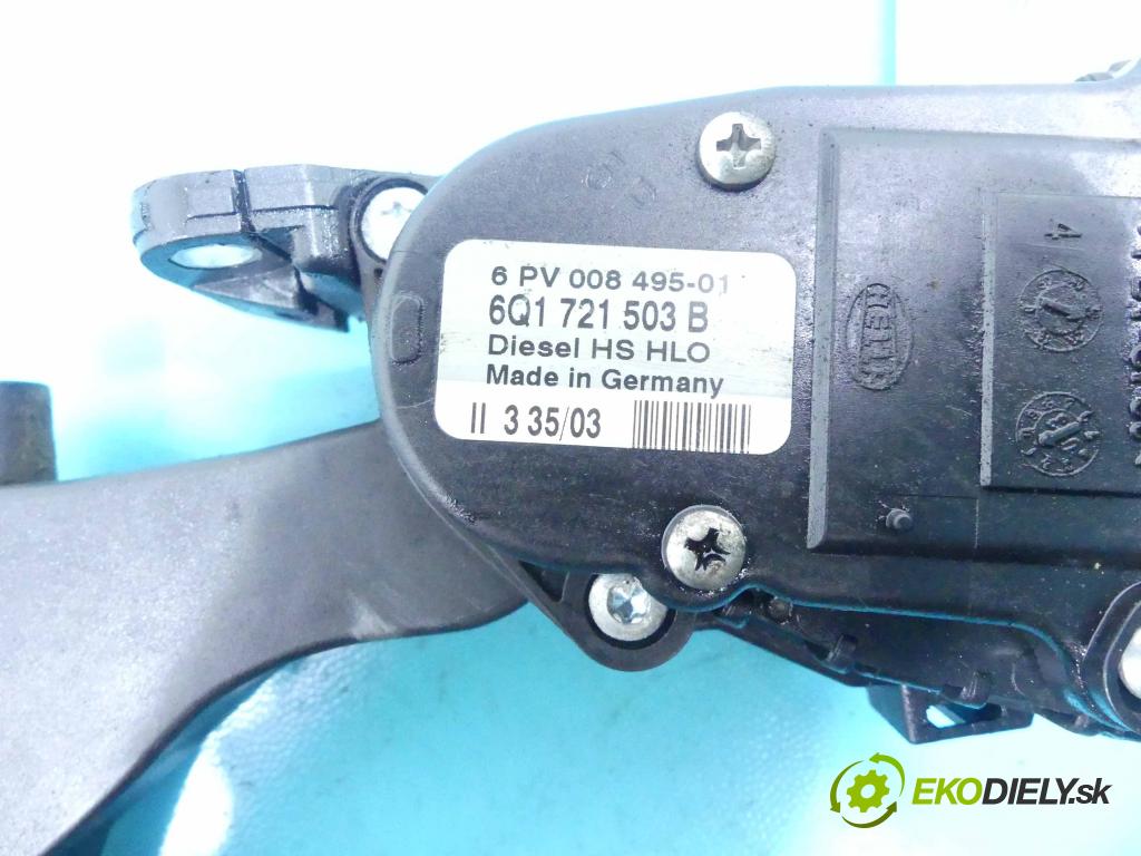 Skoda Octavia I 1996-2010 1.9 tdi 131 HP manual 96 kW 1896 cm3 5- pedále 6Q1721503B (Pedále)