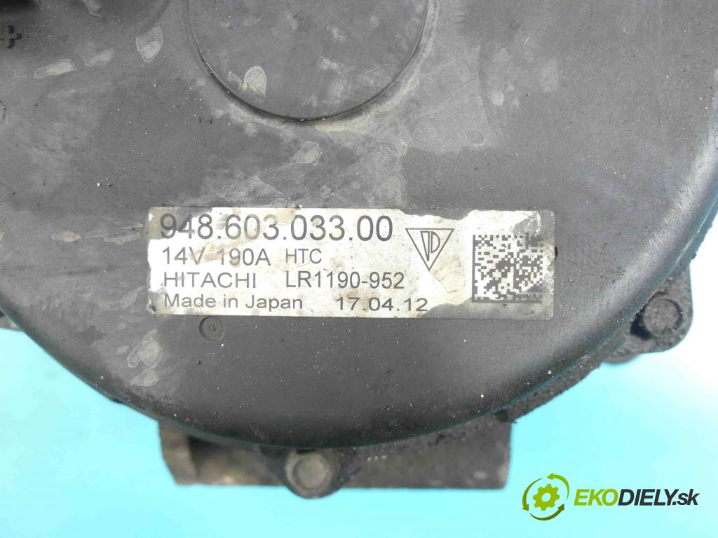 Porsche Cayenne II 2010-2017 4.8 V8 Turbo 500KM automatic 368 kW 4806 cm3 5- Alternator 94860303300 (Alternátory)