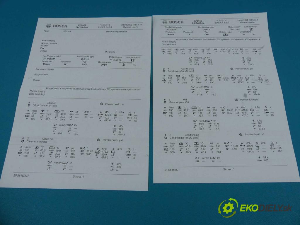 Vw Passat B5 1995-2005 1.9 TDI 116 HP manual 85 kW 1896 cm3 5- vstrekovacie čerpadlo 0414720007 (Vstrekovače)