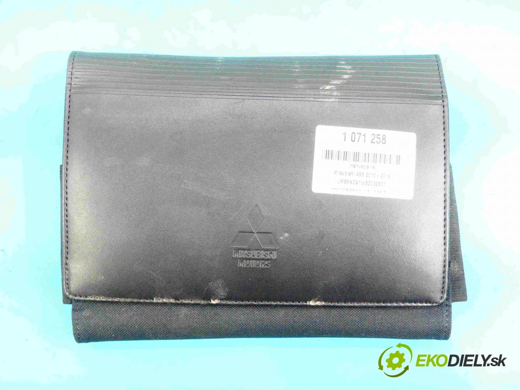 Mitsubishi ASX 2010-2016 1.6 16v 117 hp manual 86 kW 1590 cm3 5- Návod