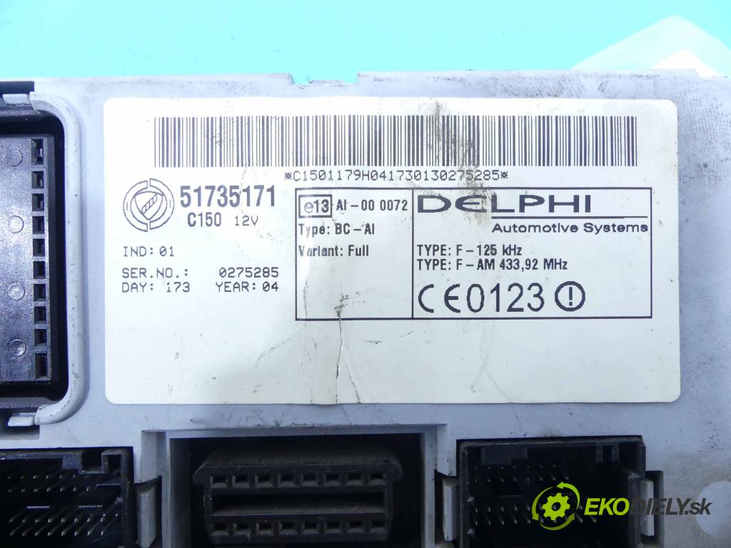 Fiat Doblo I 2001-2010 1.9 jtd 105 HP manual 77 kW 1910 cm3 5- modul riadiaca jednotka 51735171 (Ostatné)