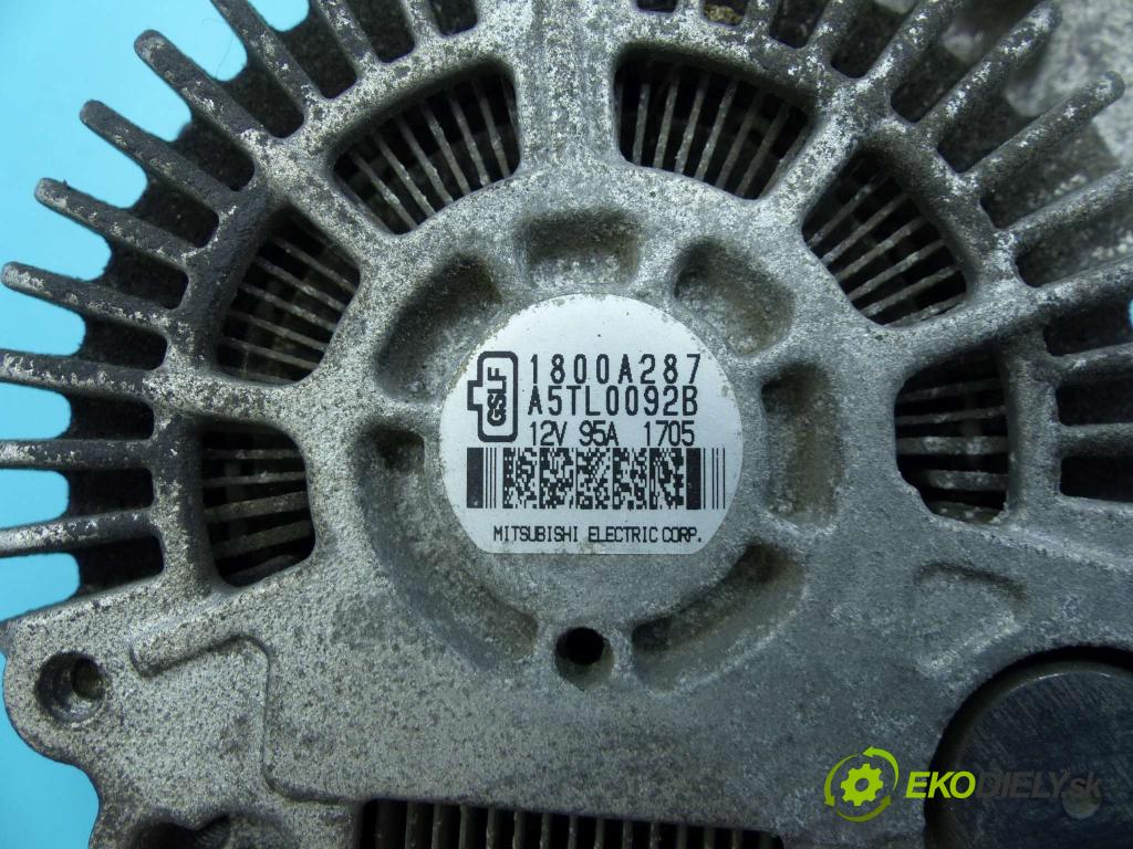 Mitsubishi ASX 2010-2016 1.6 16v 117 HP manual 86 kW 1590 cm3 5- Alternator 1800A287 (Alternátory)