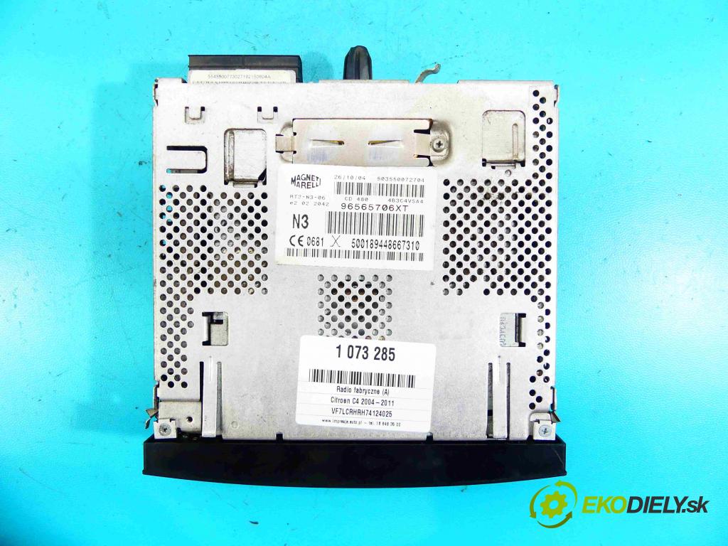 Citroen C4 2004-2011 2.0 hdi 136 HP manual 100 kW 1997 cm3 5- Radio továreň: 96565706XT
