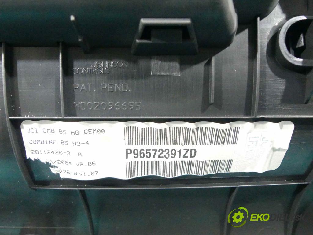 Citroen C4 2004-2011 2.0 hdi 136 HP manual 100 kW 1997 cm3 5- prístrojovka/ budíky 96572391ZD (Prístrojové dosky, displeje)