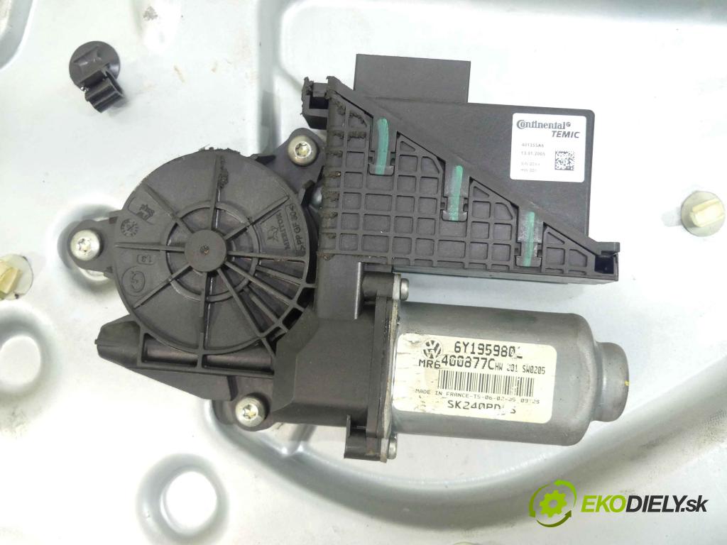 Skoda Fabia I 1999-2007 1.4 16v 75 HP manual 55 kW 1390 cm3 5- mechanizmus okná predné pravý