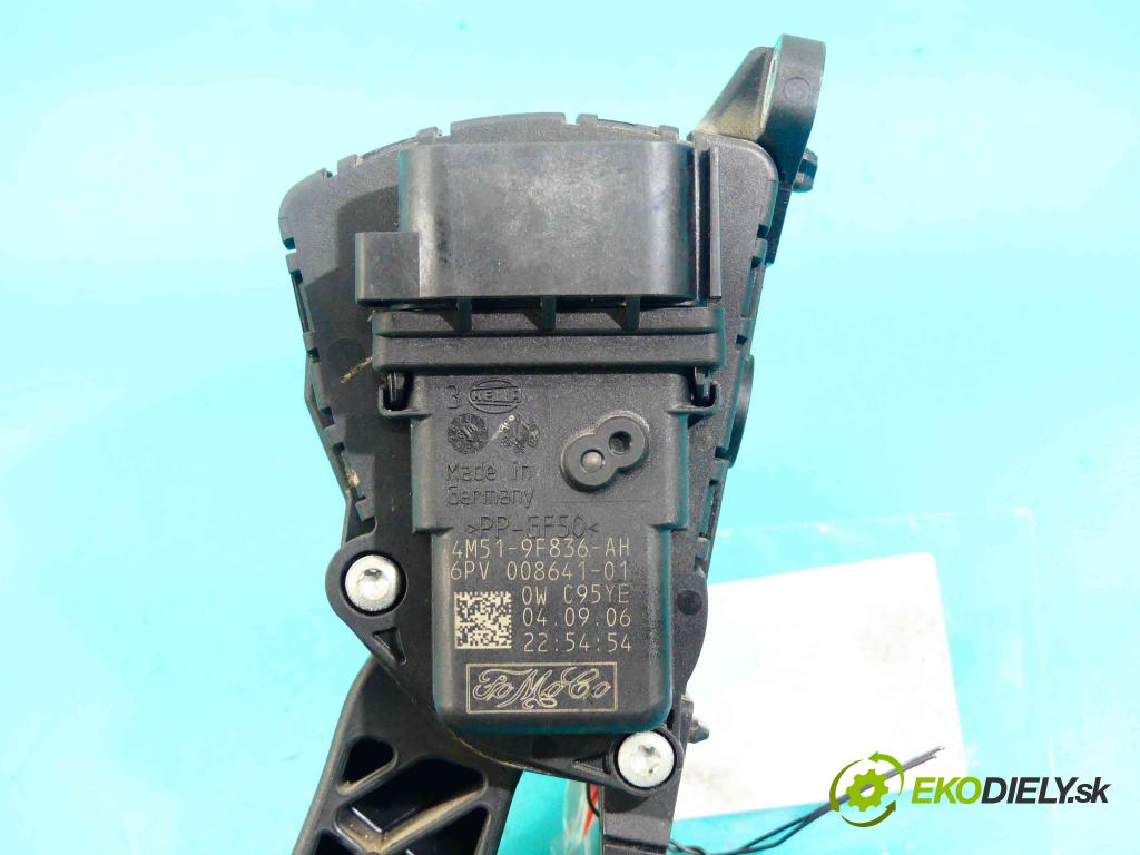 Ford Focus Mk2 2004-2011 1.6 tdci 90 HP manual 66 kW 1560 cm3 5- pedále 4M51-9F836-AH (Pedále)