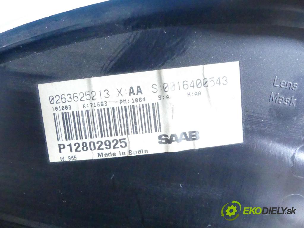 Saab 9-3 II 2002-2012 2.0 T 209KM manual 154 kW 1998 cm3 4- prístrojovka/ budíky 0263625213 (Prístrojové dosky, displeje)