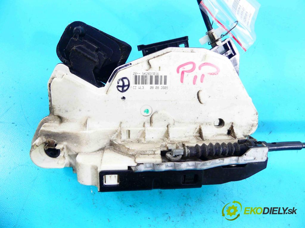 Vw Polo V 6R 2009-2017 1.2 60 hp manual 44 kW 1198 cm3 5- zámek přední pravý 5K2837016